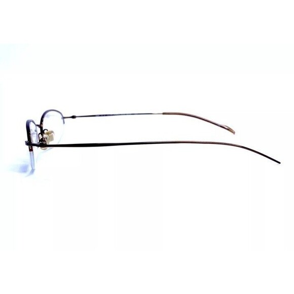 VTG Chaps 109 By Ralph Oval Half Rim Brown Metal Eyeglasses  OEG8 46 20 140frame - Picture 2 of 8